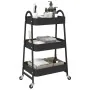 Carrito de almacenaje 3 niveles acero negro 42x41,5x77 cm de , Carretillas de carga - Ref: Foro24-4012381, Precio: 32,44 €, D...