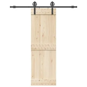 Kit de herrajes para puertas correderas acero negro 183 cm by , Door items - Ref: Foro24-4009724, Price: 51,40 €, Discount: %