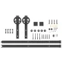 Kit de herrajes para puertas correderas acero negro 183 cm by , Door items - Ref: Foro24-4009724, Price: 51,40 €, Discount: %