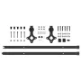 Kit de herrajes para puertas correderas acero negro 213,5 cm by , Door items - Ref: Foro24-4009707, Price: 79,09 €, Discount: %