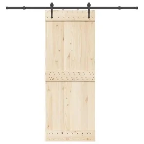 Kit de herrajes para puertas correderas acero negro 213,5 cm by , Door items - Ref: Foro24-4009705, Price: 81,93 €, Discount: %