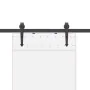 Kit de herrajes para puertas correderas acero negro 213,5 cm by , Door items - Ref: Foro24-4009705, Price: 81,93 €, Discount: %