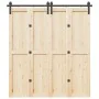 Kit de herrajes para puertas correderas acero negro 200 cm by , Door items - Ref: Foro24-4009745, Price: 116,11 €, Discount: %
