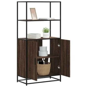 Aparador alto madera de ingeniería y metal marrón roble by , Sideboards - Ref: Foro24-849053, Price: 106,50 €, Discount: %