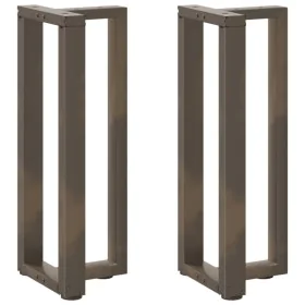 Patas mesa consola forma T 2 uds acero natural 25x28x(72-73) cm de , Patas para mesas - Ref: Foro24-4013043, Precio: 89,43 €,...