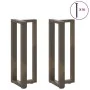 Patas mesa consola forma T 2 uds acero natural 25x28x(72-73) cm de , Patas para mesas - Ref: Foro24-4013043, Precio: 89,43 €,...