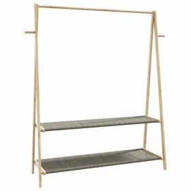 Perchero con estantes bambú 132x45,5x150,5 cm de , Organizadores de vestidores y perchas de barra - Ref: Foro24-4008914, Prec...