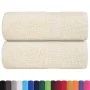 Toallas invitados 2 uds 100% algodón crema 30x50 cm 360 gsm de , Toallas - Ref: Foro24-136995, Precio: 12,51 €, Descuento: %