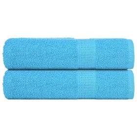 Toallas de mano 2 uds 100% algodón turquesa 50x100 cm 360 gsm de , Toallas - Ref: Foro24-136974, Precio: 21,62 €, Descuento: %