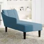 Chaise longue con reposabrazos derecho terciopelo azul de , Divanes - Ref: Foro24-4009791, Precio: 119,58 €, Descuento: %