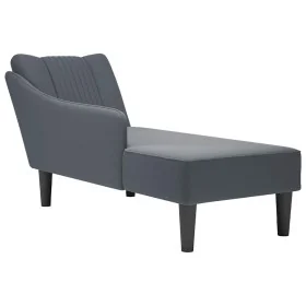 Chaise longue con reposabrazos derecho terciopelo gris claro de , Divanes - Ref: Foro24-4009793, Precio: 114,51 €, Descuento: %