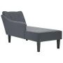 Chaise longue con reposabrazos derecho terciopelo gris claro de , Divanes - Ref: Foro24-4009793, Precio: 114,51 €, Descuento: %