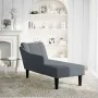 Chaise longue con reposabrazos derecho terciopelo gris claro de , Divanes - Ref: Foro24-4009793, Precio: 114,51 €, Descuento: %