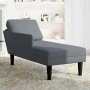Tumbona con almohada reposabrazo derecho terciopelo gris oscuro de , Divanes - Ref: Foro24-4009808, Precio: 111,56 €, Descuen...