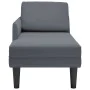 Tumbona con almohada reposabrazo derecho terciopelo gris oscuro de , Divanes - Ref: Foro24-4009808, Precio: 111,56 €, Descuen...