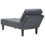 Tumbona con almohada reposabrazo derecho terciopelo gris oscuro de , Divanes - Ref: Foro24-4009808, Precio: 111,56 €, Descuen...