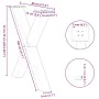 Patas para mesa de comedor en forma de X 2 uds acero negro de , Patas para mesas - Ref: Foro24-4012980, Precio: 101,31 €, Des...