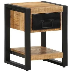 Mesita de noche madera maciza de mango 35x34x45 cm de , Mesitas de noche - Ref: Foro24-4013567, Precio: 103,09 €, Descuento: %