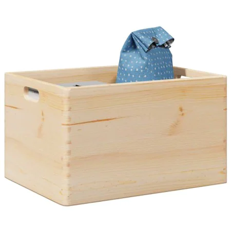 Caja de madera con asas madera maciza pino 40x30x23 cm de , Cestas para almacenaje - Ref: Foro24-4017394, Precio: 39,85 €, De...