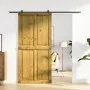 Puerta de granero CORONA madera maciza pino 100x210 cm de , Puertas - Ref: Foro24-4103418, Precio: 244,61 €, Descuento: %