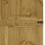 Puerta de granero CORONA madera maciza pino 100x210 cm de , Puertas - Ref: Foro24-4103418, Precio: 244,61 €, Descuento: %