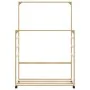 Perchero con estantes y ruedas 90x35x155 cm bambú de , Organizadores de vestidores y perchas de barra - Ref: Foro24-4008916, ...