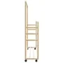Perchero con estantes y ruedas 90x35x155 cm bambú de , Organizadores de vestidores y perchas de barra - Ref: Foro24-4008916, ...