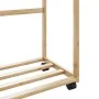 Perchero con estantes y ruedas 90x35x155 cm bambú de , Organizadores de vestidores y perchas de barra - Ref: Foro24-4008916, ...