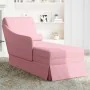 Chaise longue respaldo reposabrazos derecho terciopelo rosa de , Divanes - Ref: Foro24-4009785, Precio: 133,11 €, Descuento: %