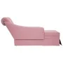 Chaise longue respaldo reposabrazos derecho terciopelo rosa de , Divanes - Ref: Foro24-4009785, Precio: 133,11 €, Descuento: %