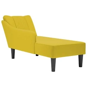 Chaise longue con reposabrazos derecho terciopelo amarillo de , Divanes - Ref: Foro24-4009798, Precio: 119,28 €, Descuento: %