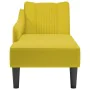 Chaise longue con reposabrazos derecho terciopelo amarillo de , Divanes - Ref: Foro24-4009798, Precio: 119,28 €, Descuento: %