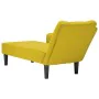 Chaise longue con reposabrazos derecho terciopelo amarillo de , Divanes - Ref: Foro24-4009798, Precio: 119,28 €, Descuento: %