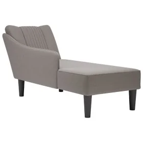 Chaise longue con reposabrazos derecho tela color topo de , Divanes - Ref: Foro24-4009803, Precio: 113,38 €, Descuento: %