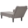 Chaise longue con reposabrazos derecho tela color topo de , Divanes - Ref: Foro24-4009803, Precio: 113,38 €, Descuento: %