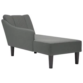 Chaise longue con reposabrazos derecho tela gris oscuro de , Divanes - Ref: Foro24-4009801, Precio: 113,90 €, Descuento: %