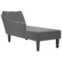 Chaise longue con reposabrazos derecho tela gris oscuro de , Divanes - Ref: Foro24-4009801, Precio: 113,90 €, Descuento: %