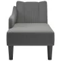 Chaise longue con reposabrazos derecho tela gris oscuro de , Divanes - Ref: Foro24-4009801, Precio: 113,90 €, Descuento: %