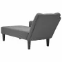 Chaise longue con reposabrazos derecho tela gris oscuro de , Divanes - Ref: Foro24-4009801, Precio: 113,90 €, Descuento: %