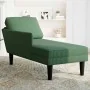 Chaise longue con cojín de tela de pana verde jungla de , Divanes - Ref: Foro24-4009820, Precio: 120,78 €, Descuento: %