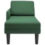 Chaise longue con cojín de tela de pana verde jungla de , Divanes - Ref: Foro24-4009820, Precio: 120,78 €, Descuento: %