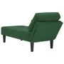 Chaise longue con cojín de tela de pana verde jungla de , Divanes - Ref: Foro24-4009820, Precio: 120,78 €, Descuento: %