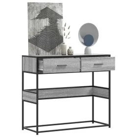 Mesa consola madera de ingeniería gris Sonoma 90x35x80 cm de , Mesas auxiliares - Ref: Foro24-849177, Precio: 80,90 €, Descue...