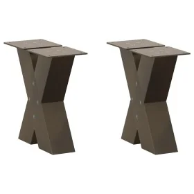 Patas de mesa centro forma X 2uds acero natural 40x(30-31) cm de , Patas para mesas - Ref: Foro24-4012935, Precio: 78,05 €, D...