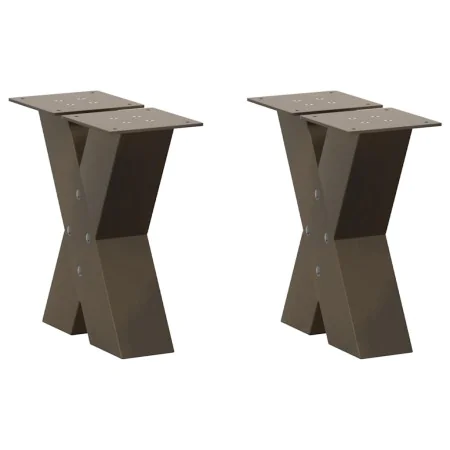 Patas de mesa centro forma X 2uds acero natural 40x(30-31) cm de , Patas para mesas - Ref: Foro24-4012935, Precio: 78,05 €, D...