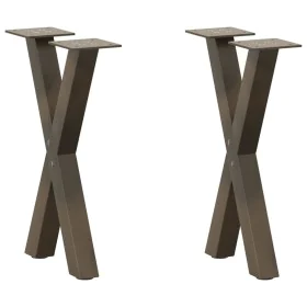 Patas de mesa centro forma X 2uds acero natural 28x(42-43) cm de , Patas para mesas - Ref: Foro24-4012891, Precio: 45,71 €, D...