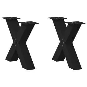 Patas de mesa de centro forma X 2uds acero negro 50x(42-43) cm by , Table legs - Ref: Foro24-4012956, Price: 88,37 €, Discoun...