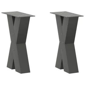 Patas para mesa de centro en forma de X 2 uds antracita acero by , Table legs - Ref: Foro24-4012954, Price: 84,16 €, Discount: %