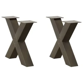Patas de mesa centro forma X 2uds acero natural 60x(42-43) cm by , Table legs - Ref: Foro24-4012963, Price: 91,19 €, Discount: %
