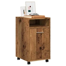 Armario ruedas madera contrachapada envejecida 33x38x60 cm de , Taquillas y armarios de almacenamiento - Ref: Foro24-856562, ...